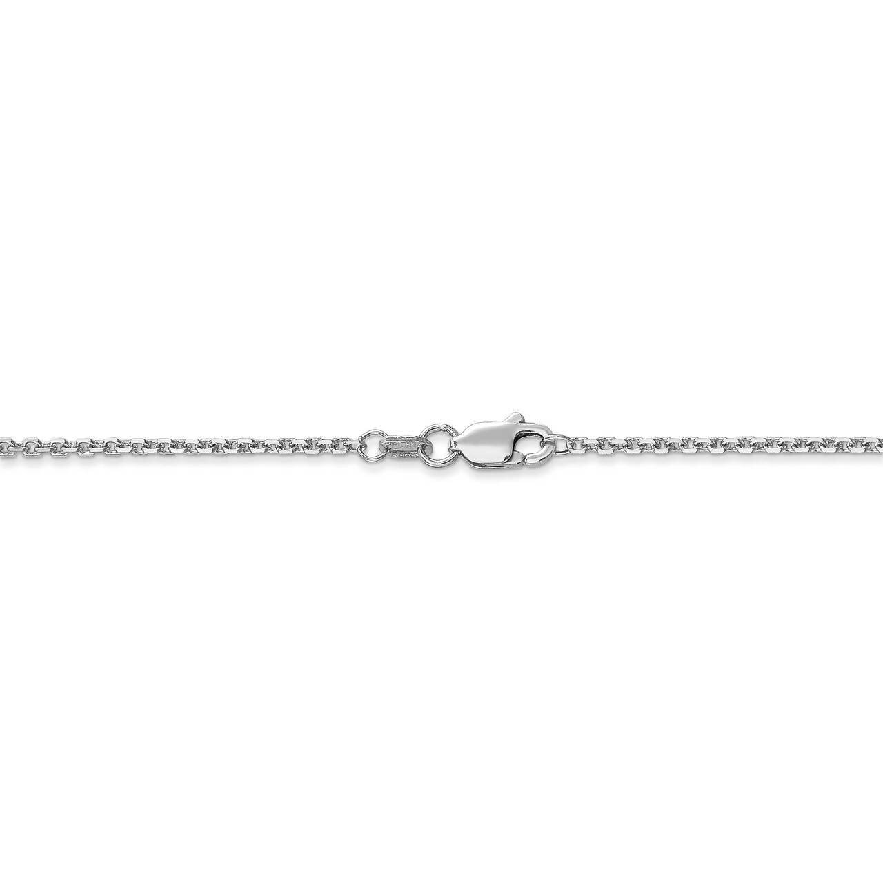 26 Inch 1.45mm Solid Diamond-cut Cable Chain 14k White Gold PEN146-26