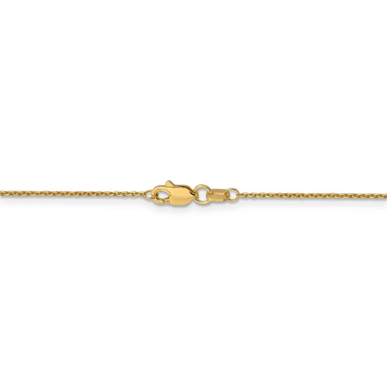 22 Inch .95mm Diamond-cut Cable Chain 14k Yellow Gold PEN17-22