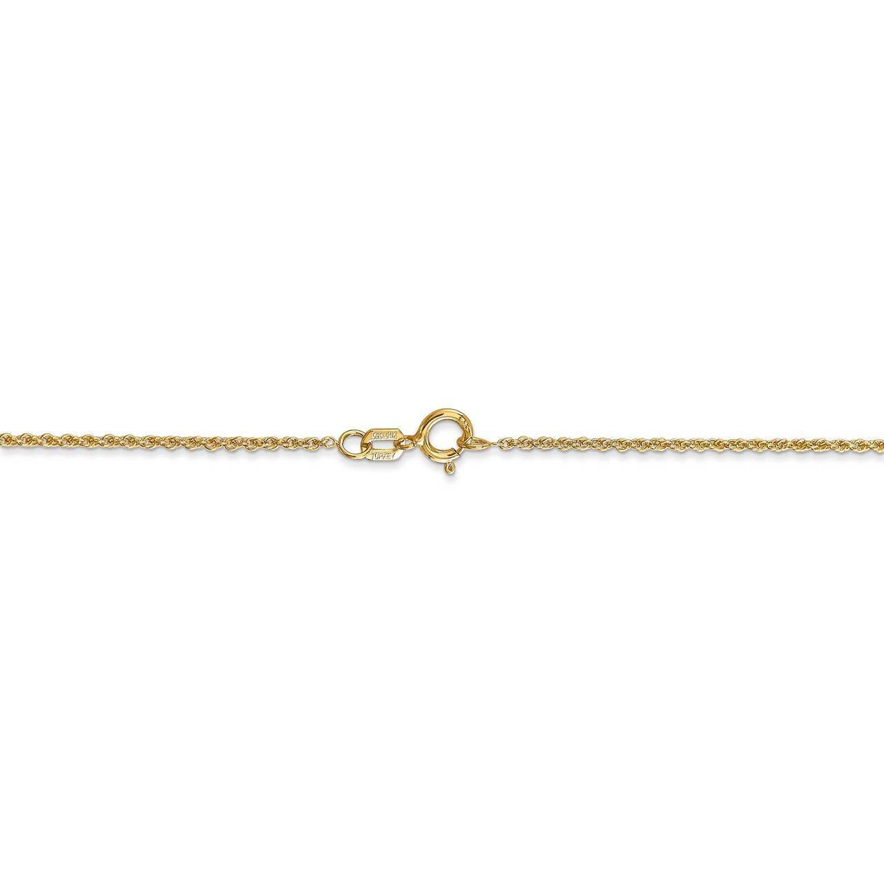30 Inch 1.1mm Baby Rope Chain 14k Yellow Gold PEN173-30