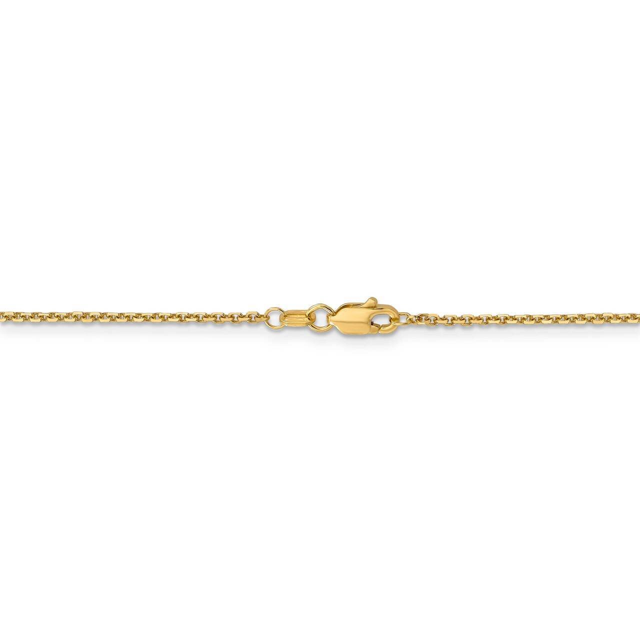 22 Inch 1.40mm Diamond-cut Cable Chain 14k Yellow Gold PEN203-22