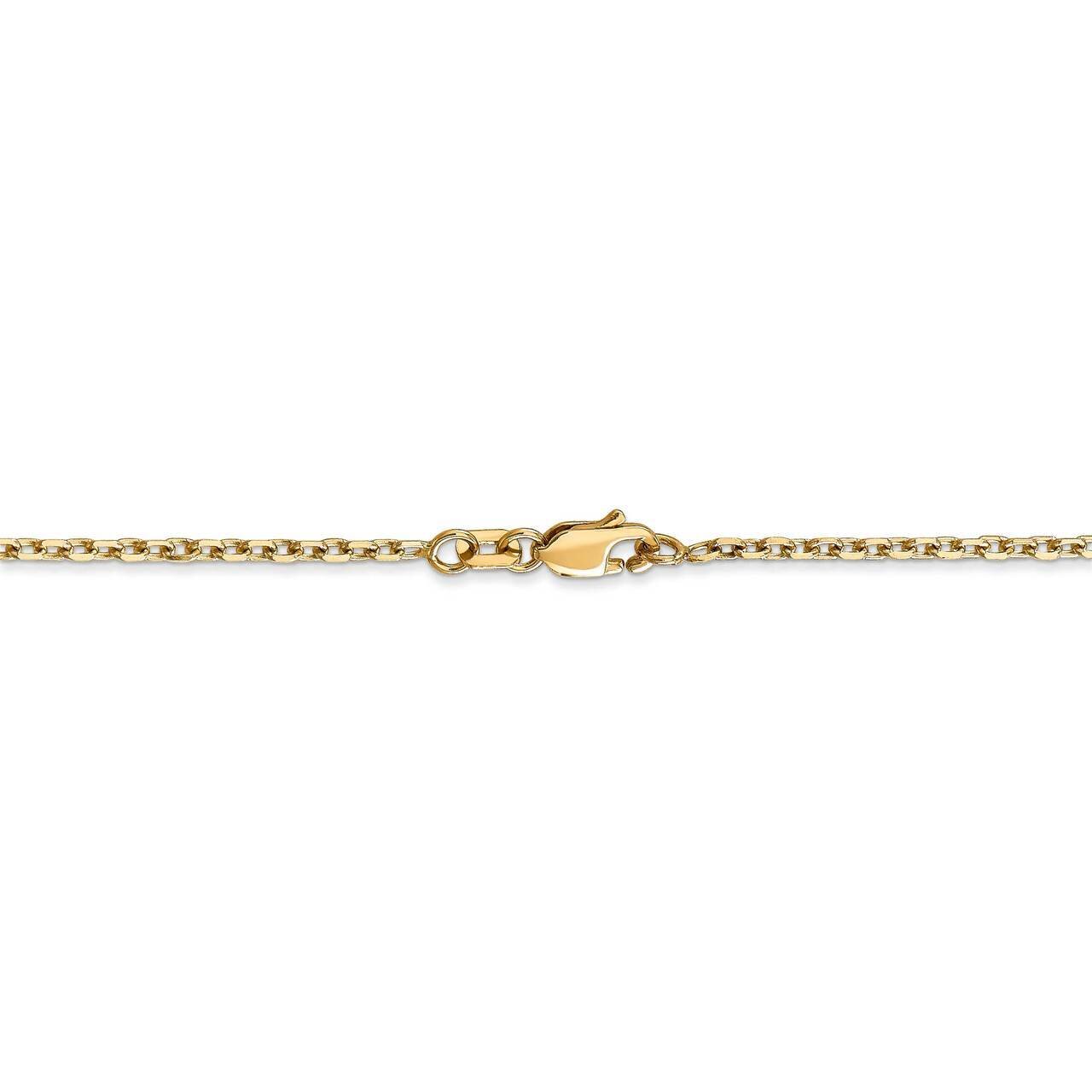 26 Inch 1.8mm Diamond-cut Cable Chain 14k Yellow Gold PEN204-26