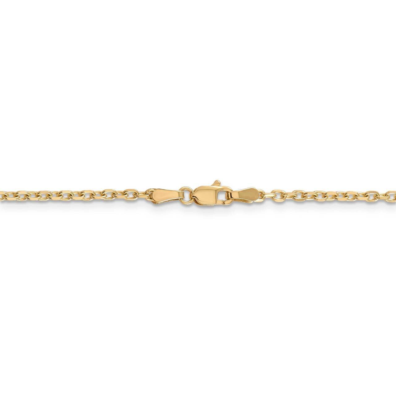 26 Inch 2.2mm Diamond-cut Cable Chain 14k Yellow Gold PEN205-26, MPN: PEN205-26, 886774585642