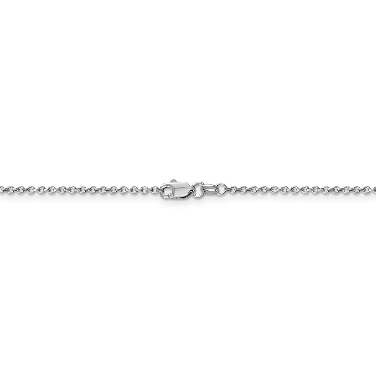 22 Inch 1.4mm Cable Chain 14k White Gold PEN208-22