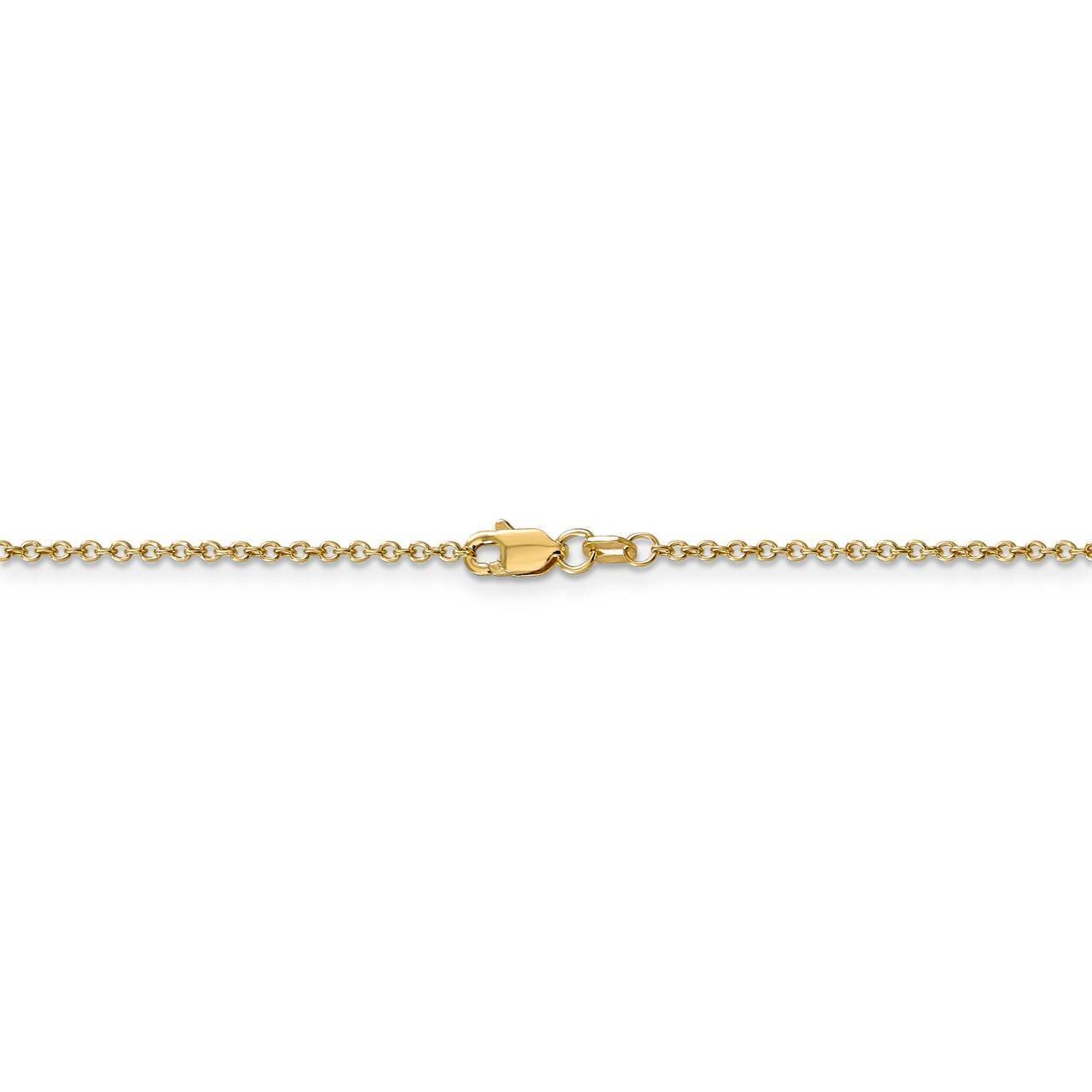 22 Inch 1.4mm Cable Chain 14k Yellow Gold PEN214-22