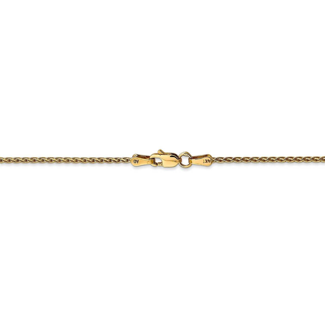 22 Inch 1.5mm Parisian Wheat Chain 14k Yellow Gold PEN266-22, MPN: PEN266-22, 886774124216