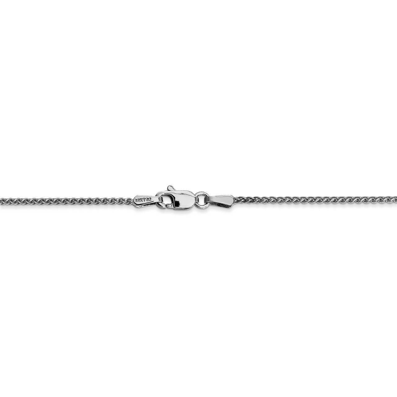 22 Inch 1.25mm Solid Polished Spiga Chain 14k White Gold PEN31-22