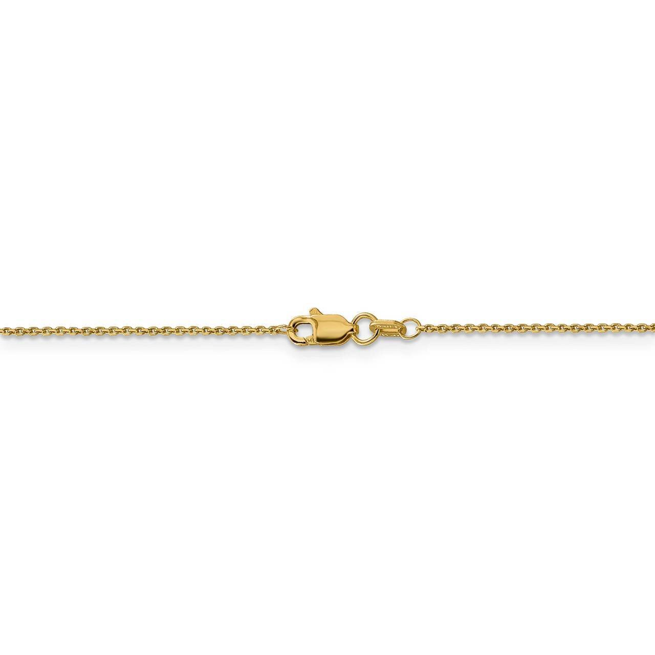 22 Inch .90mm Diamond-cut Cable Chain 14k Yellow Gold PEN326-22