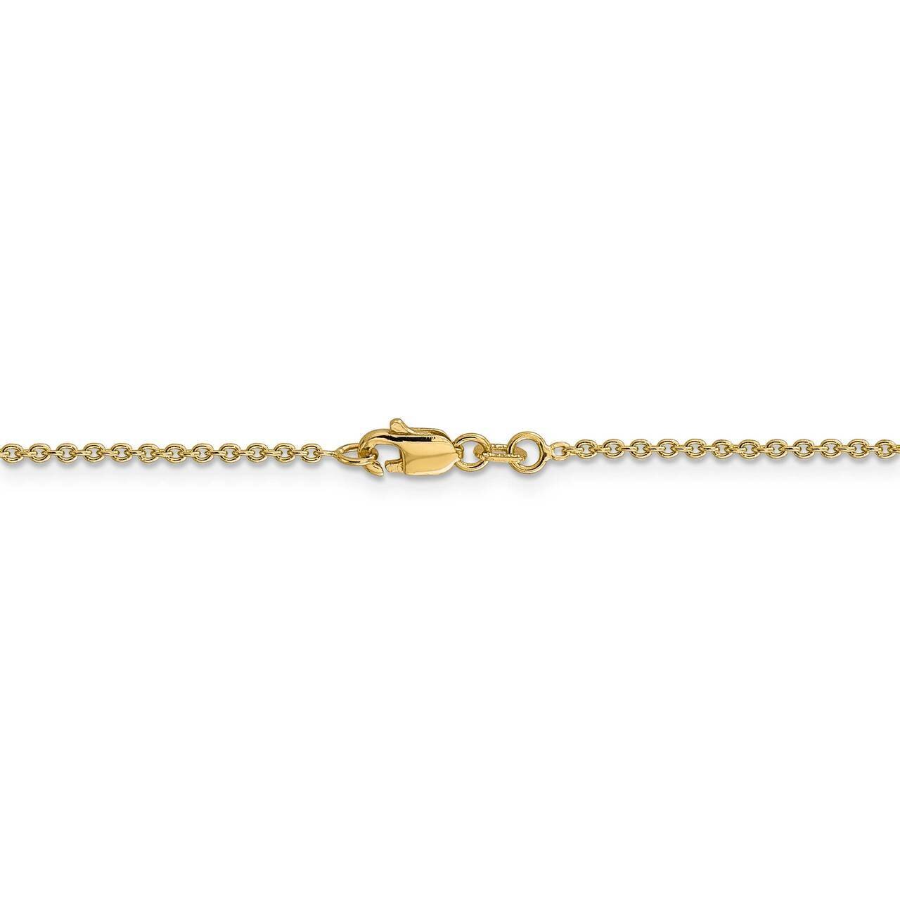 26 Inch 1.4mm Solid Polished Cable Chain 14k Yellow Gold PEN328-26