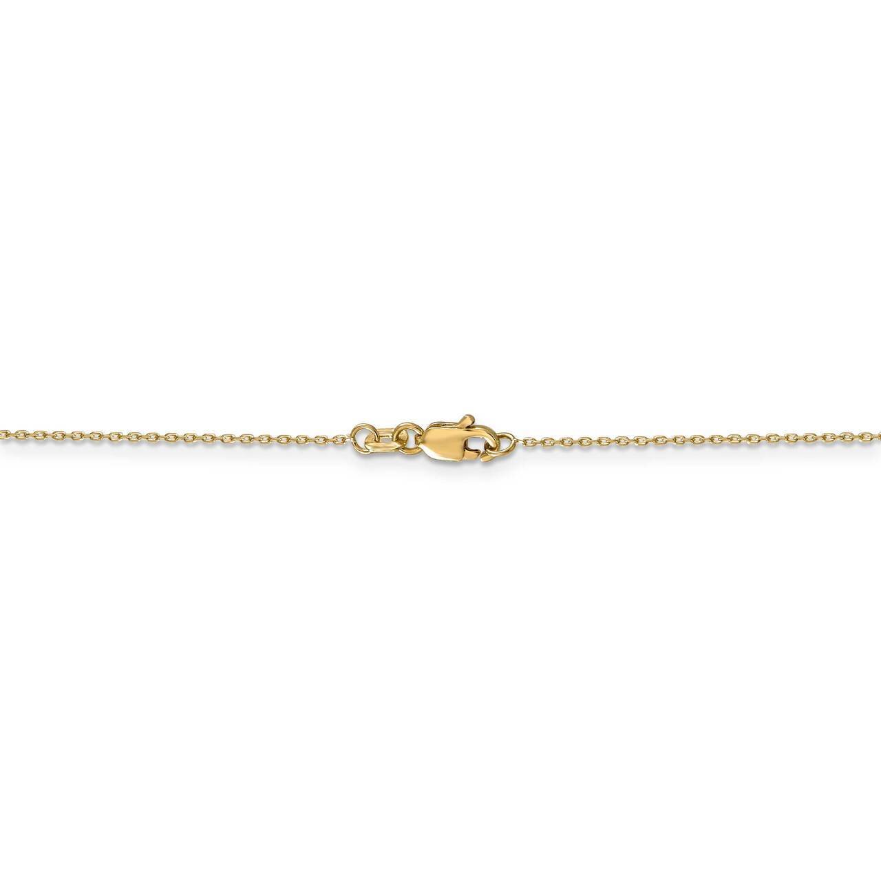 22 Inch .8mm Diamond-cut Cable Chain 14k Yellow Gold PEN41L-22
