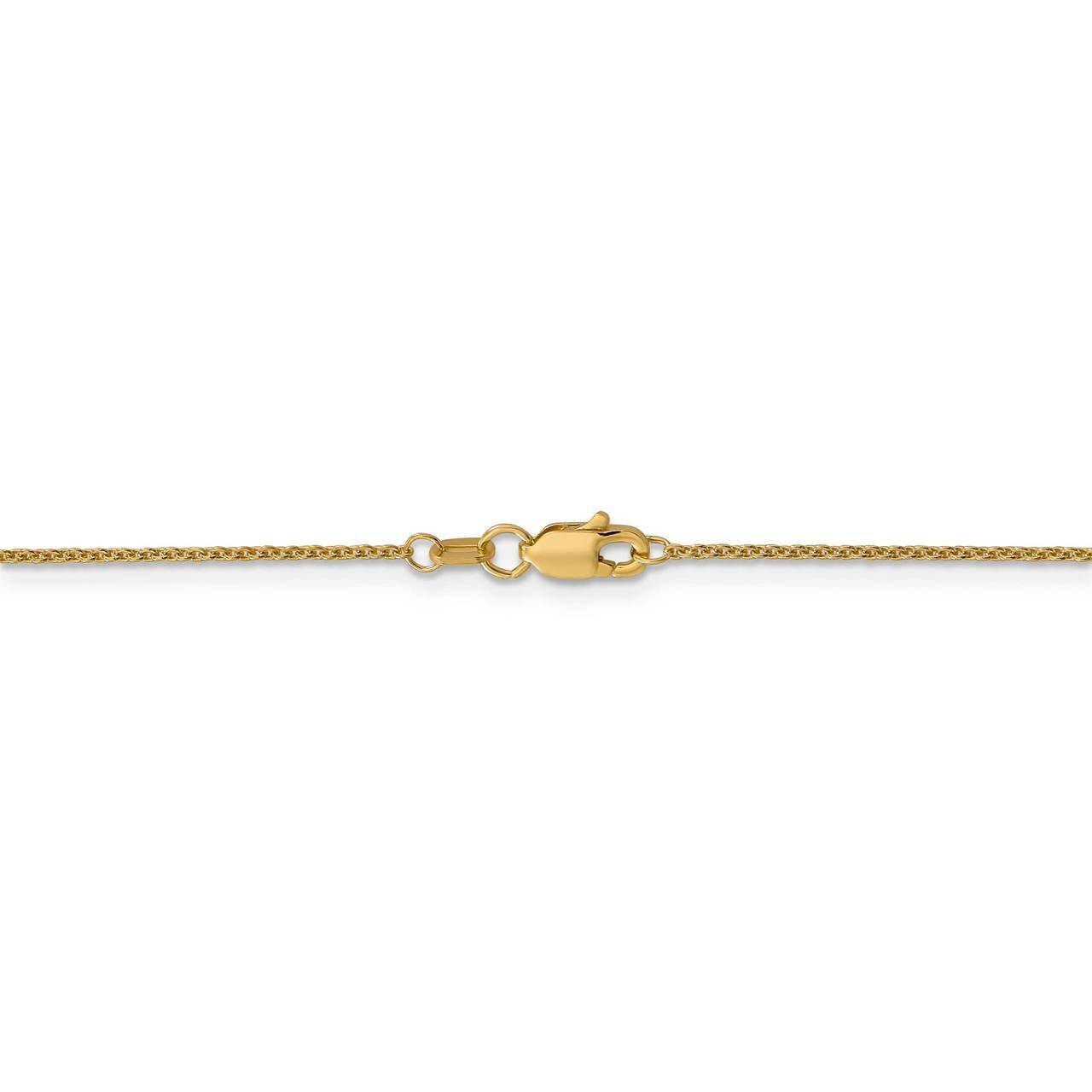 22 Inch 1mm Cable Chain 14k Yellow Gold PEN53-22
