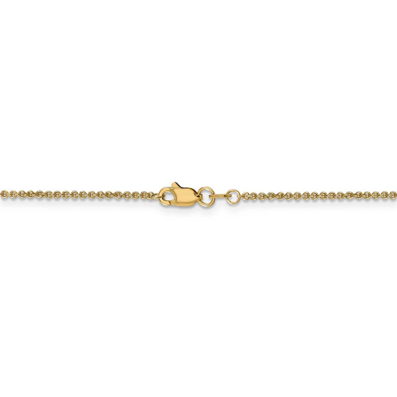 22 Inch 1.5mm Cable Chain 14k Yellow Gold PEN54-22