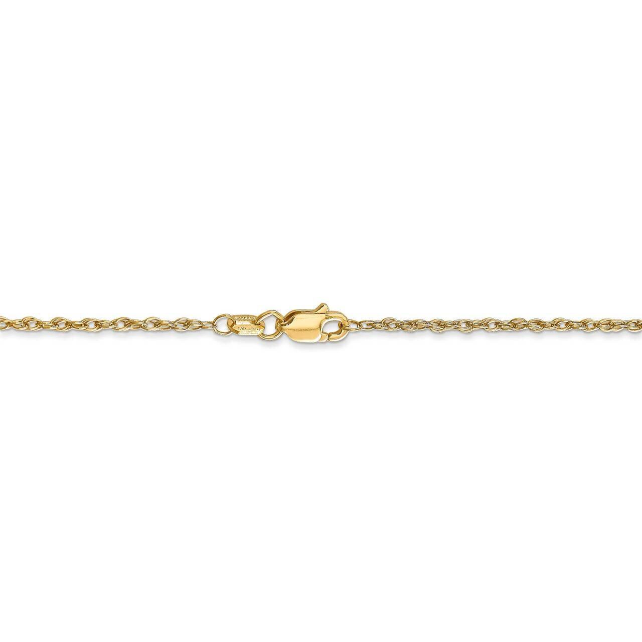 30 Inch 1.3mm Heavy-Baby Rope Chain 14k Yellow Gold PEN6-30