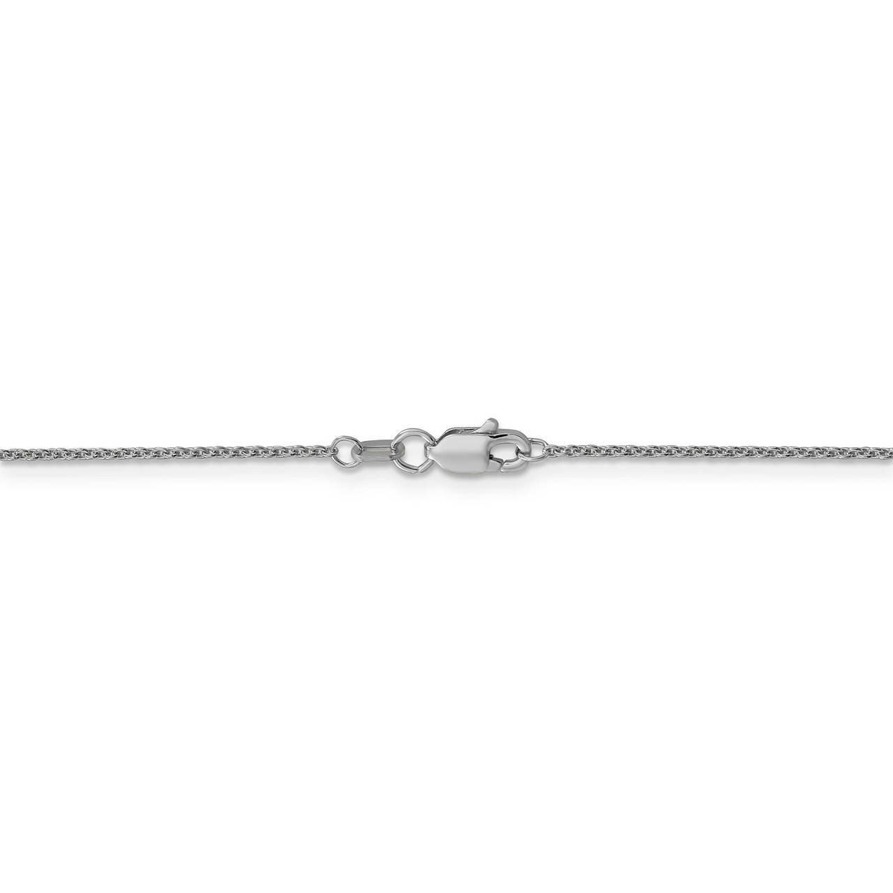 22 Inch 1mm Cable Chain 14k White Gold PEN74-22