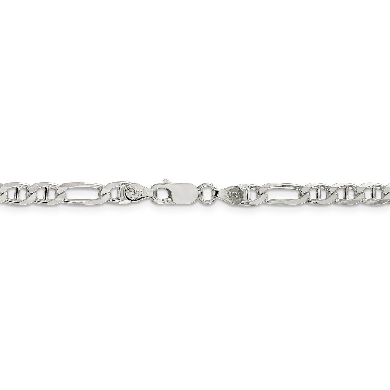26 Inch 4.5mm Figaro Anchor Chain Sterling Silver QAF120-26, MPN: QAF120-26, 886774021492