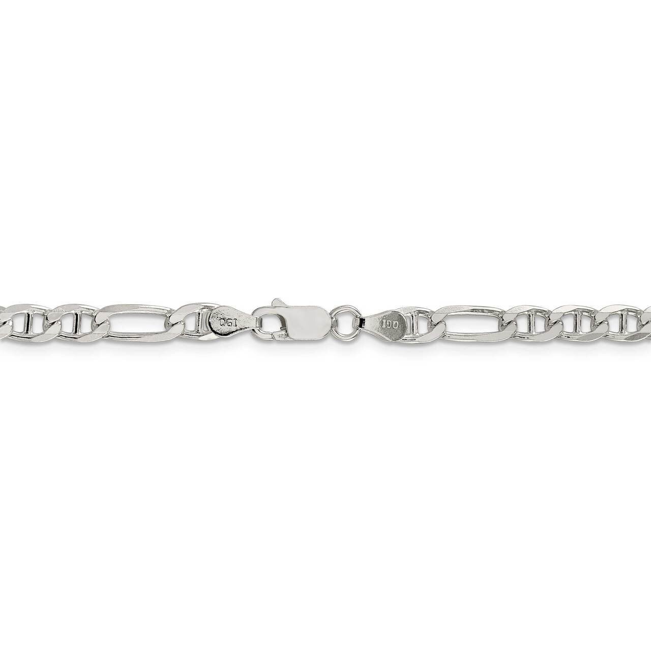 30 Inch 4.5mm Figaro Anchor Chain Sterling Silver QAF120-30, MPN: QAF120-30, 886774014333