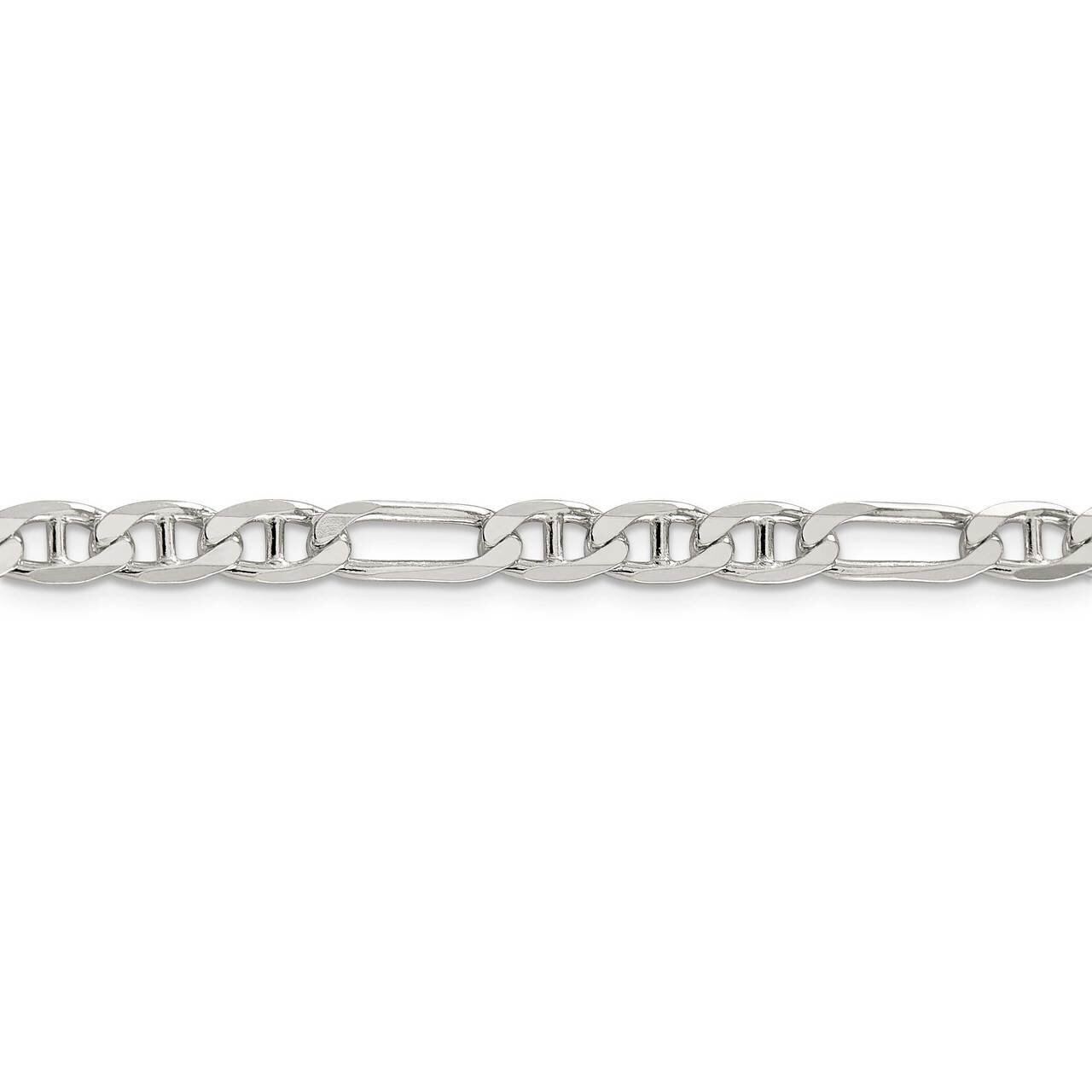 30 Inch 5.5mm Figaro Anchor Chain Sterling Silver QAF150-30