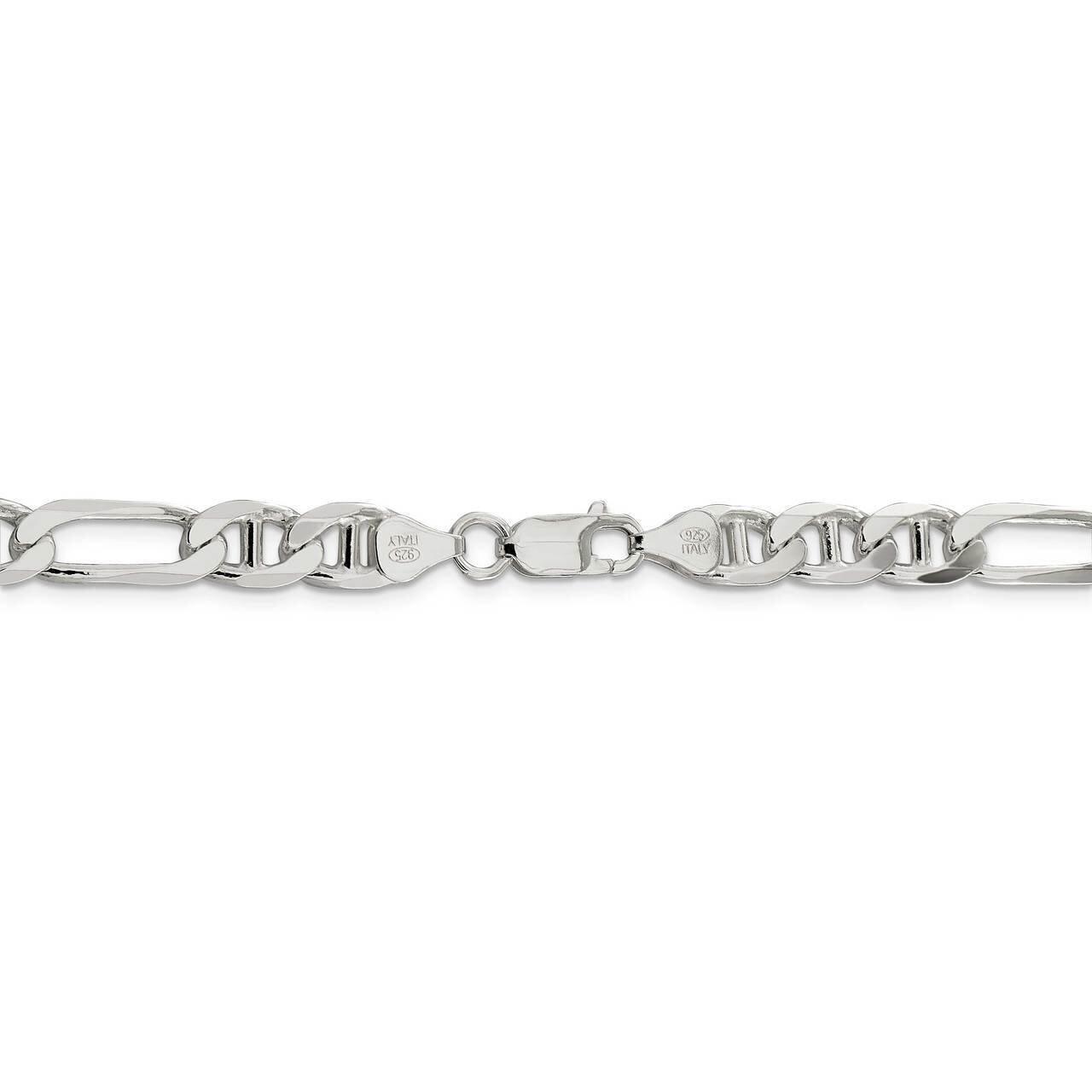 18 Inch 7.5mm Figaro Anchor Chain Sterling Silver QAF200-18, MPN: QAF200-18, 883957832531
