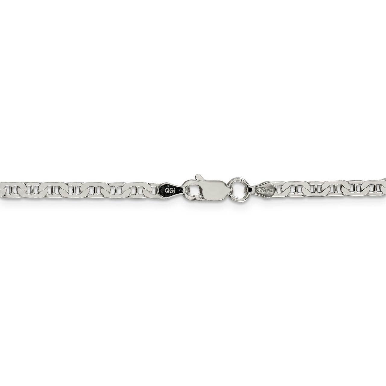 26 Inch 3mm Flat Anchor Chain Sterling Silver QAN080-26, MPN: QAN080-26, 883957952635