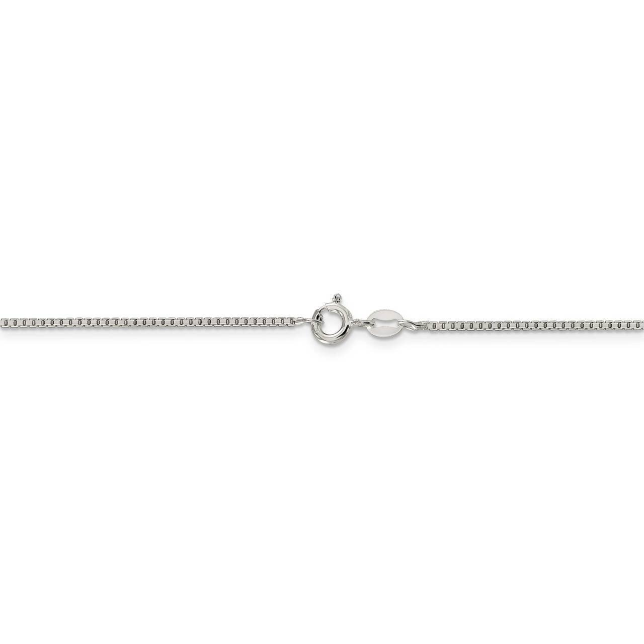 26 Inch 1.25mm 8 Side Diamond Cut Box Chain Sterling Silver QBR024-26, MPN: QBR024-26, 886774102658