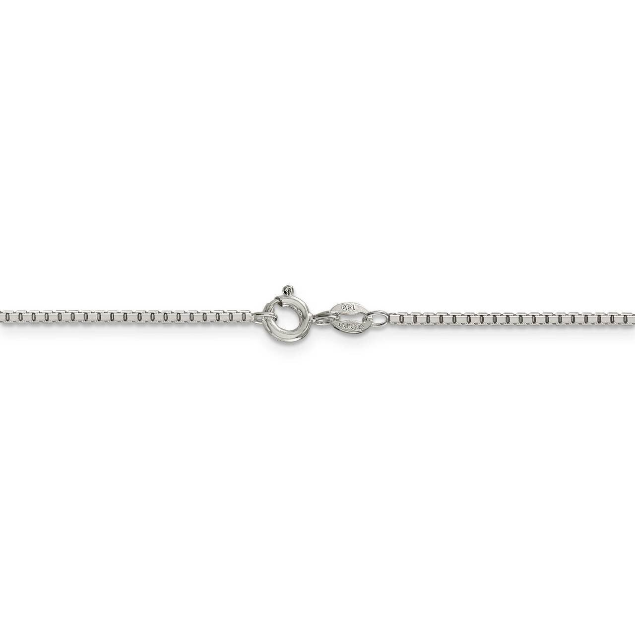22 Inch 1.5mm 8 Sided Diamond Cut Box Chain Sterling Silver QBR028-22, MPN: QBR028-22, 883957236452