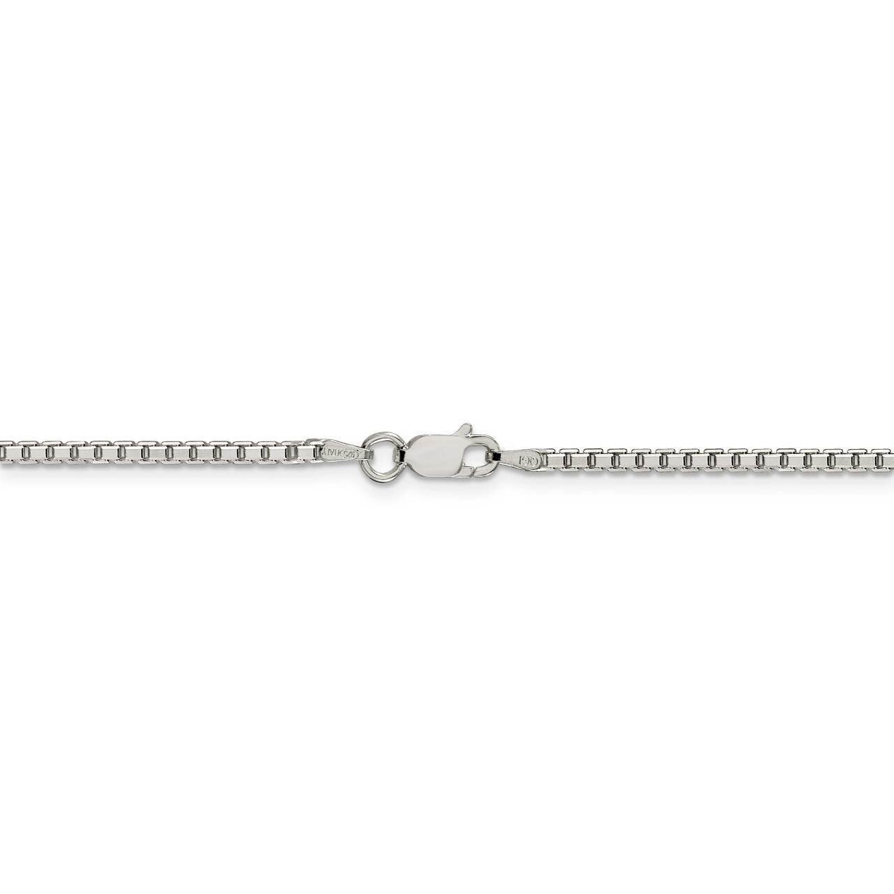 22 Inch 1.8mm Diamond-cut Box Chain Sterling Silver QBR040-22, MPN: QBR040-22, 886774091662