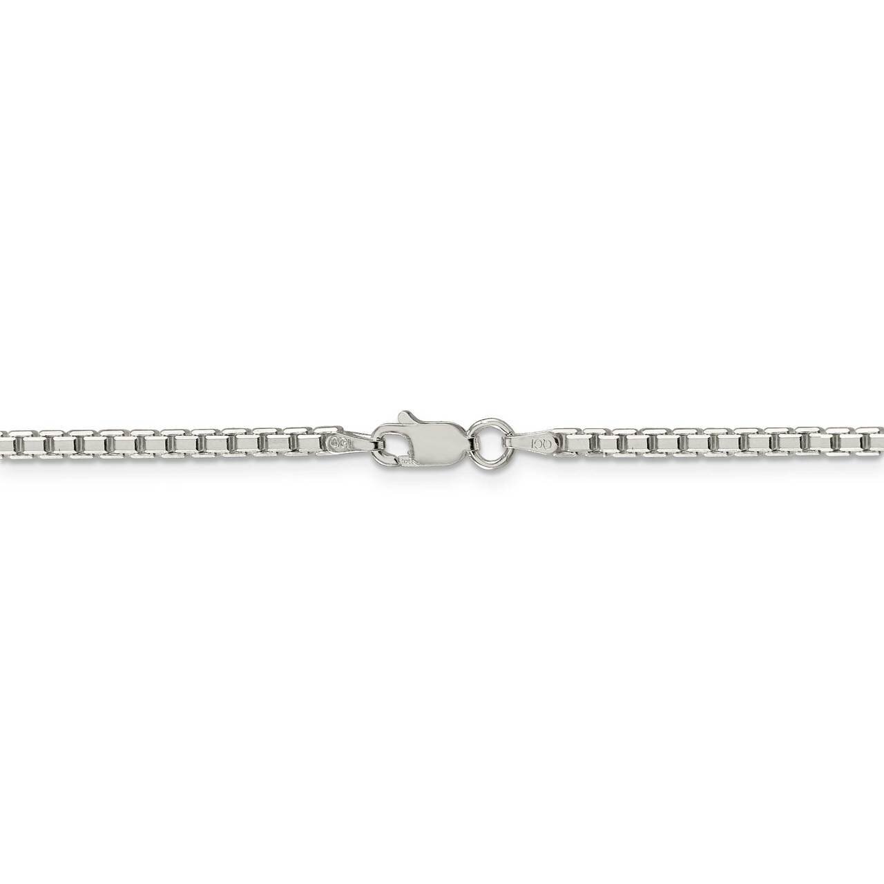 26 Inch 2.5mm Diamond-cut Box Chain Sterling Silver QBR050-26, MPN: QBR050-26, 886774037837
