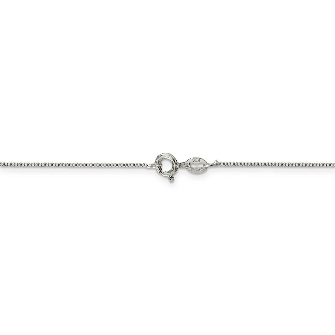 30 Inch Rhodium-plated .8mm Box Chain Sterling Silver QBX015R-30, MPN: QBX015R-30, 886774112732