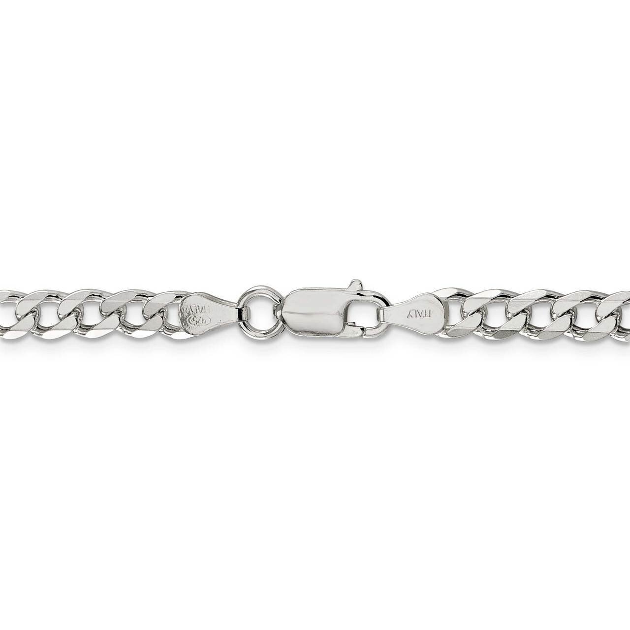 26 Inch Rhodium-plated 6mm Curb Chain Sterling Silver QCB150R-26, MPN: QCB150R-26, 883957952680