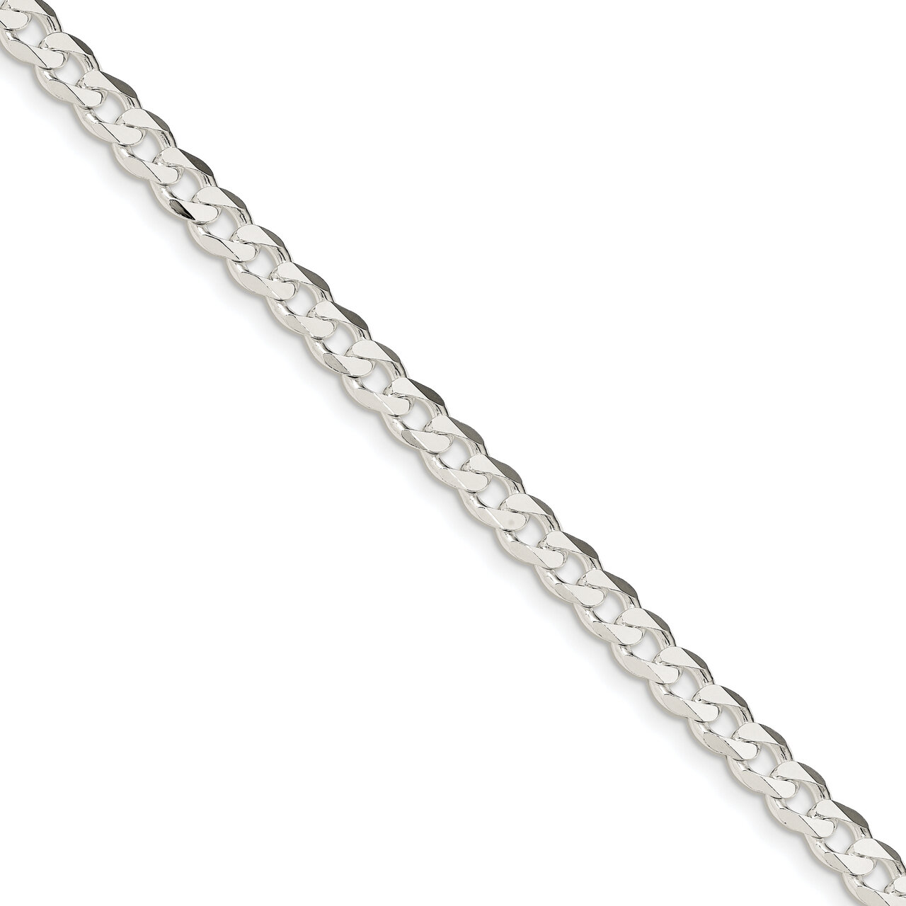 8 Inch Rhodium-plated 6mm Curb Chain Sterling Silver QCB150R-8, MPN: QCB150R-8, 886774014418