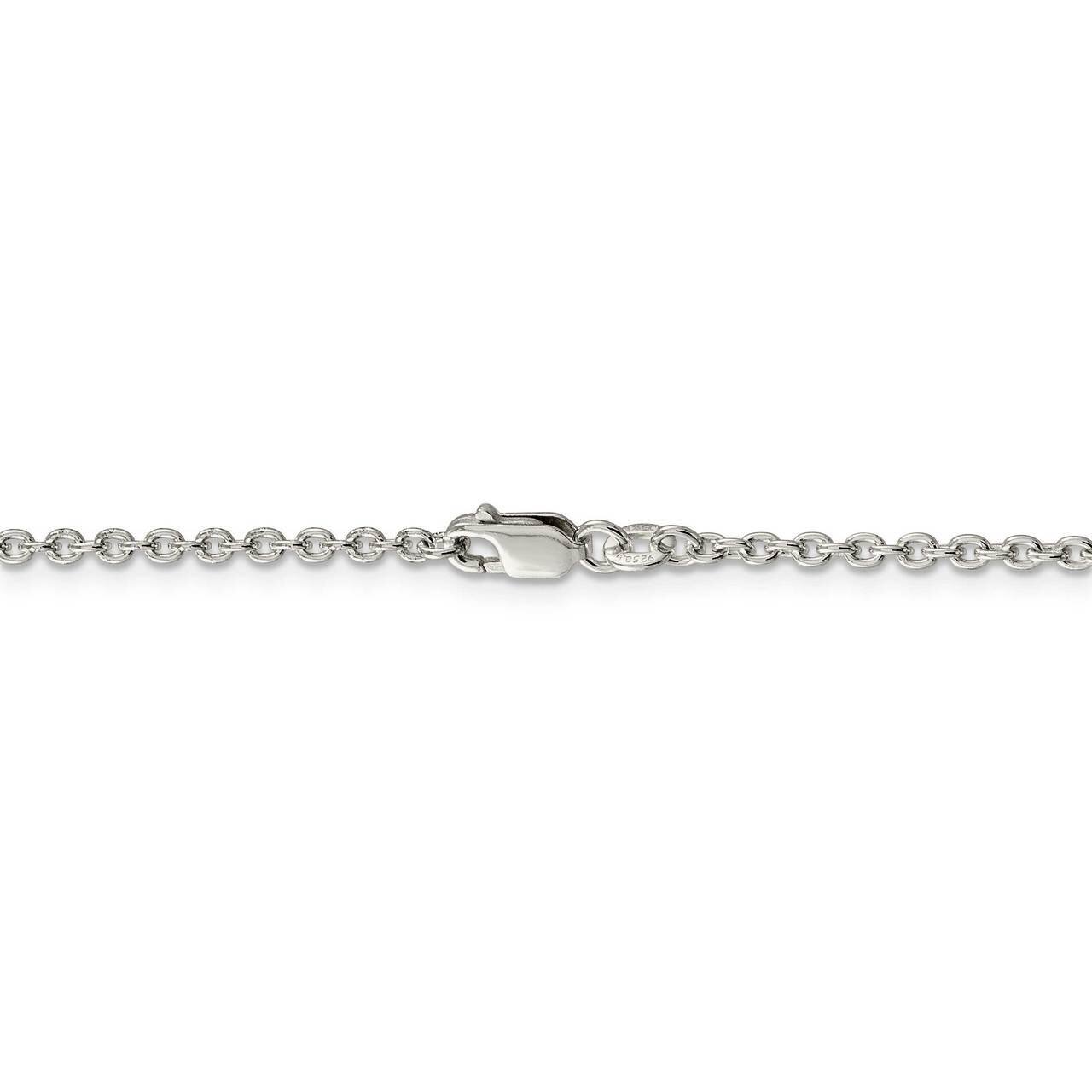 26 Inch 2.25mm Cable Chain Sterling Silver QCL060-26