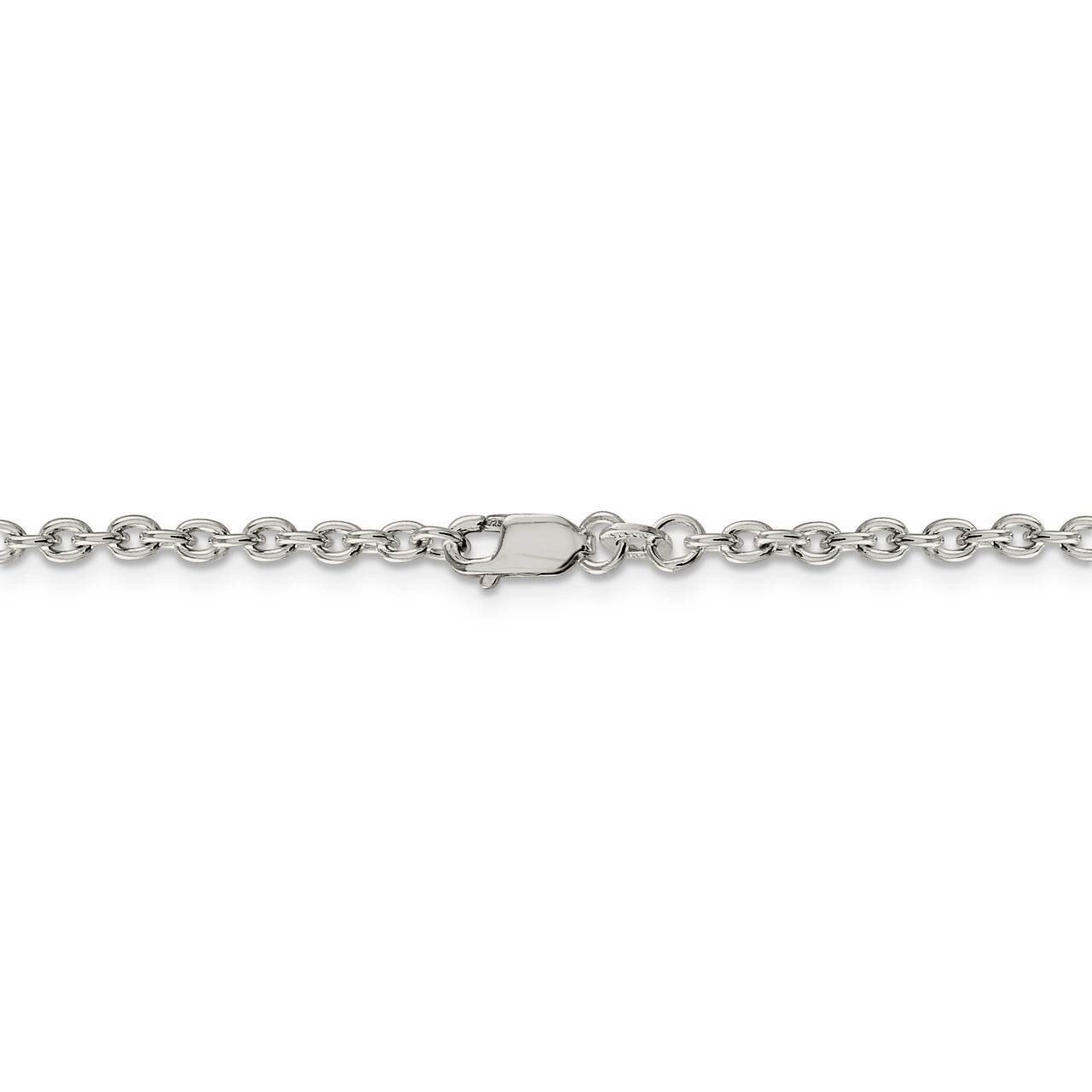 36 Inch 2.75mm Cable Chain Sterling Silver QCL080-36