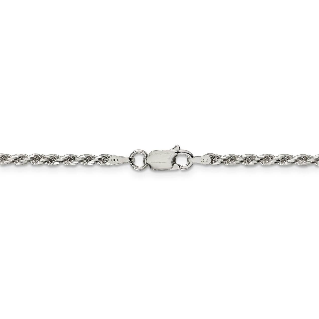 36 Inch 2.25mm Diamond-cut Rope Chain Sterling Silver QDC050-36, MPN: QDC050-36, 886774014425
