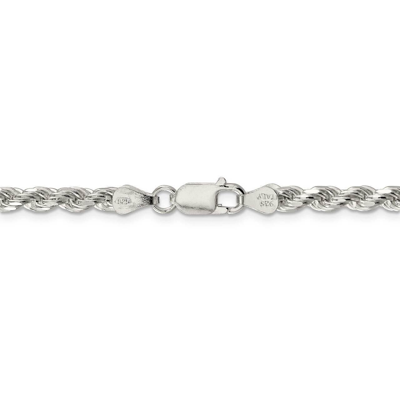 36 Inch 4.25mm Diamond-cut Rope Chain Sterling Silver QDC090-36, MPN: QDC090-36, 883957960845