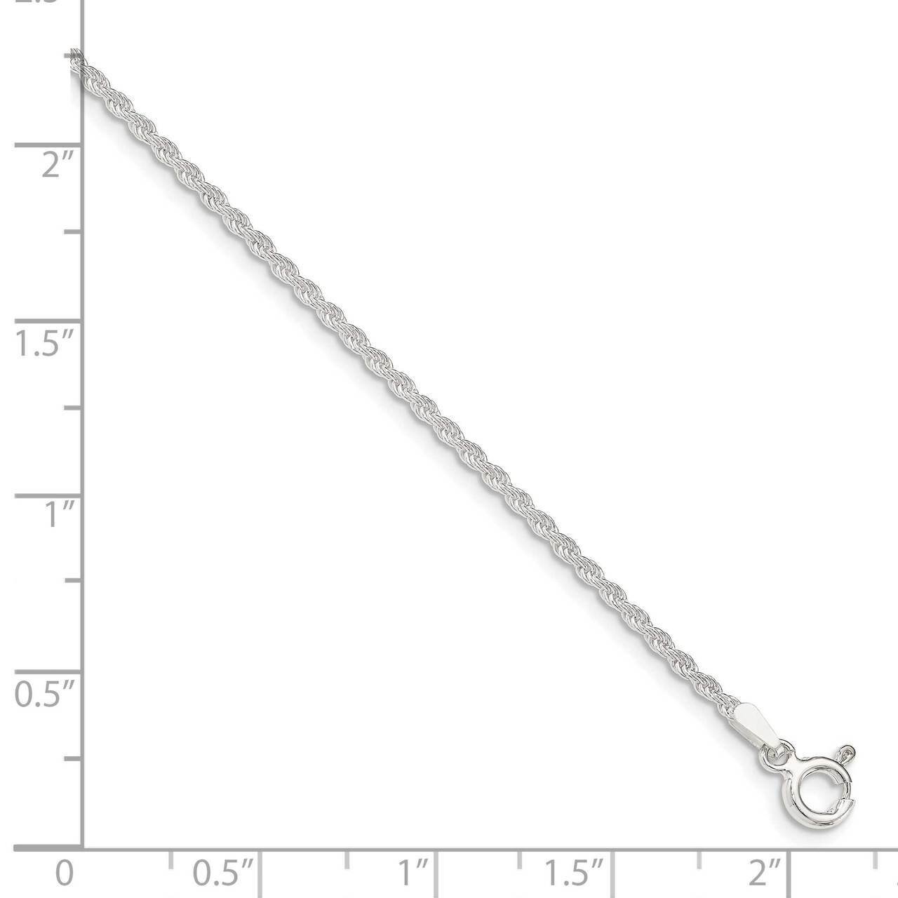 24 Inch 1.8mm Solid Rope Chain Sterling Silver QDR035-24, MPN: QDR035-24, 886774105475