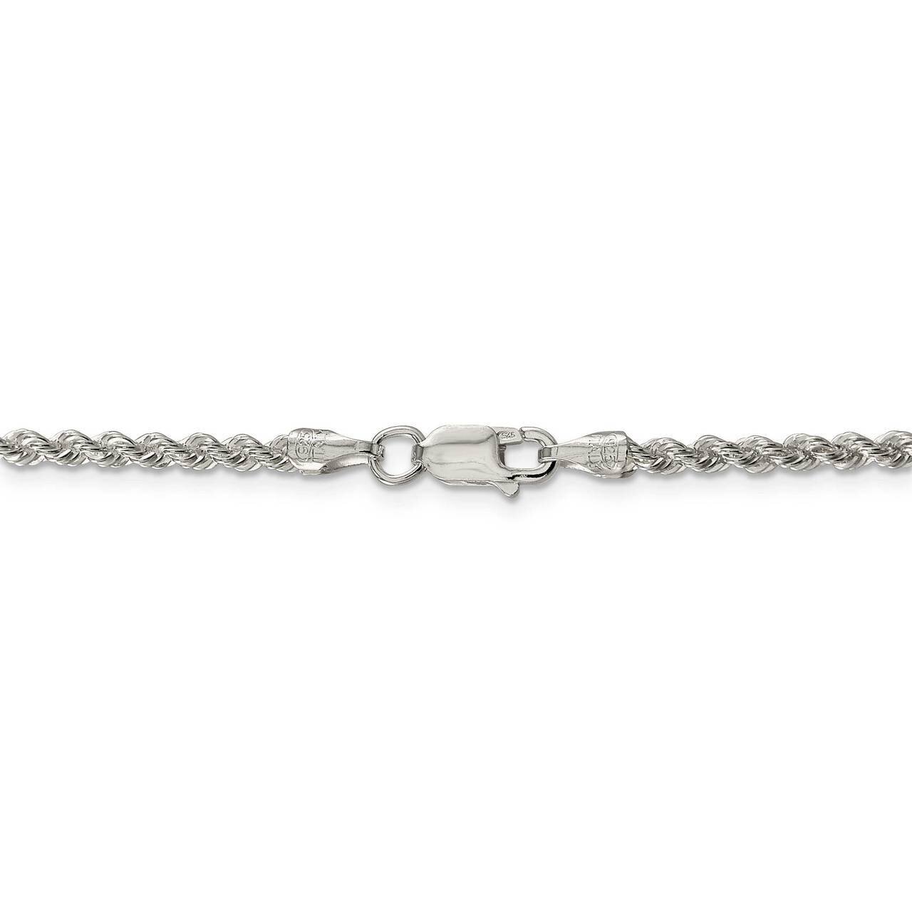 26 Inch 2.5mm Solid Rope Chain Sterling Silver QDR050-26, MPN: QDR050-26, 886774099668
