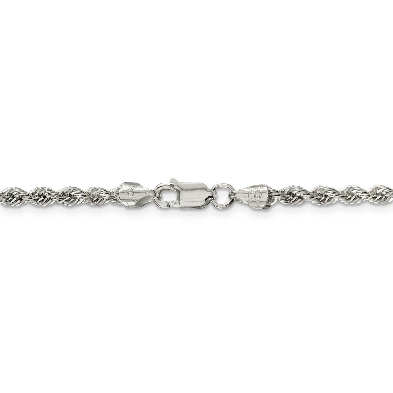 26 Inch 3.0mm Solid Rope Chain Sterling Silver QDR060-26