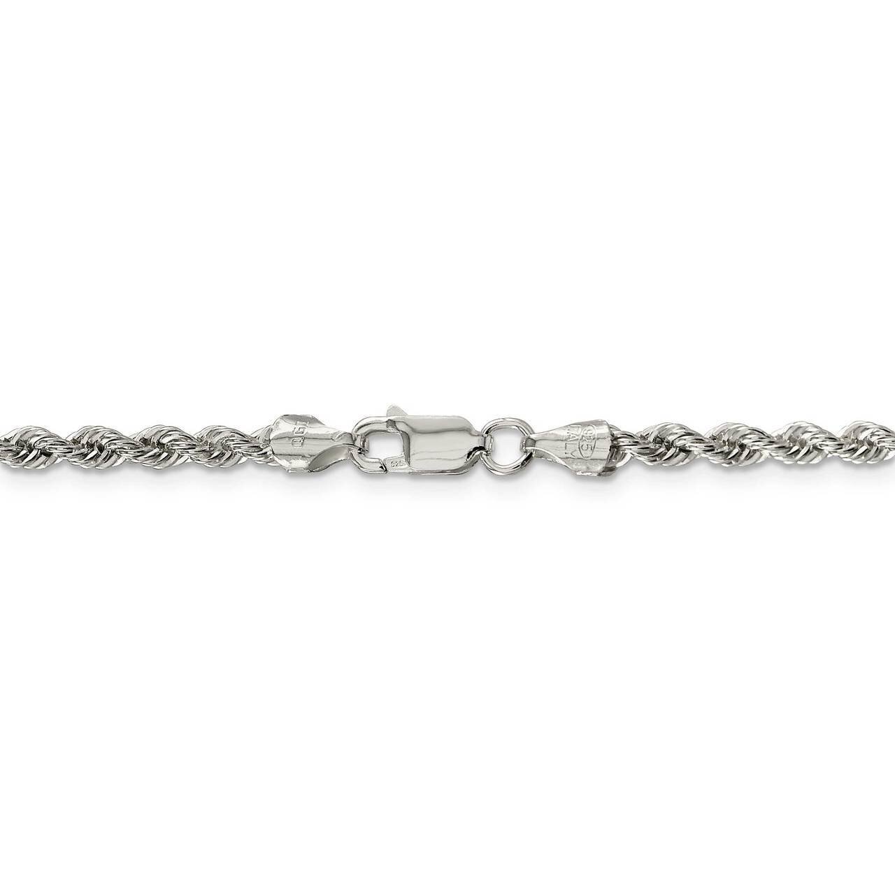 28 Inch 3.0mm Solid Rope Chain Sterling Silver QDR060-28, MPN: QDR060-28, 886774047478