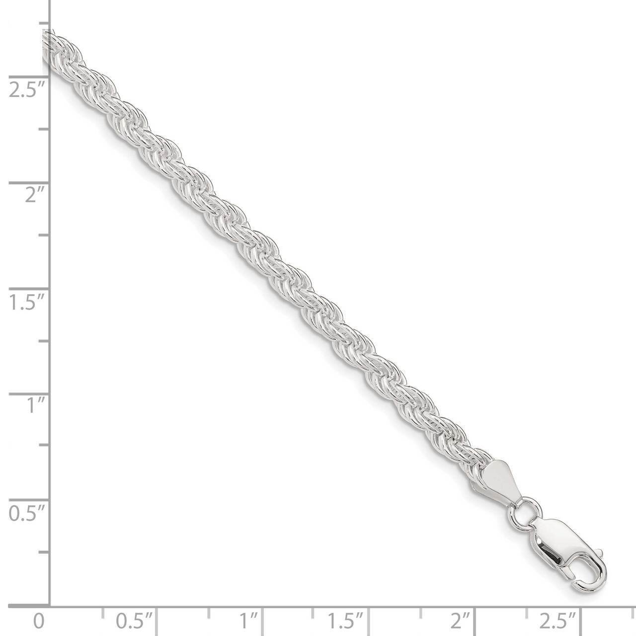 22 Inch 4.5mm Solid Rope Chain Sterling Silver QDR090-22