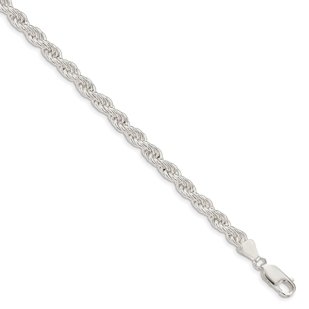 22 Inch 5.0mm Solid Rope Chain Sterling Silver QDR100-22