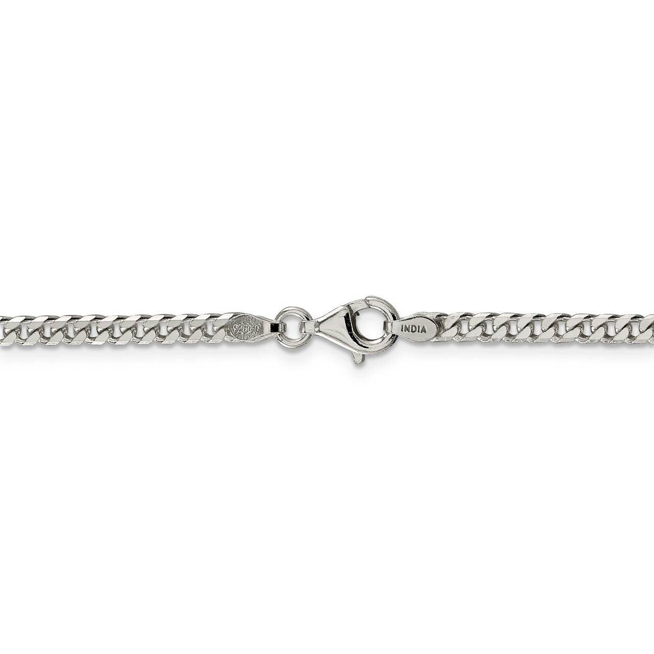 22 Inch Polished 3.15mm Curb Chain Sterling Silver QFC146-22