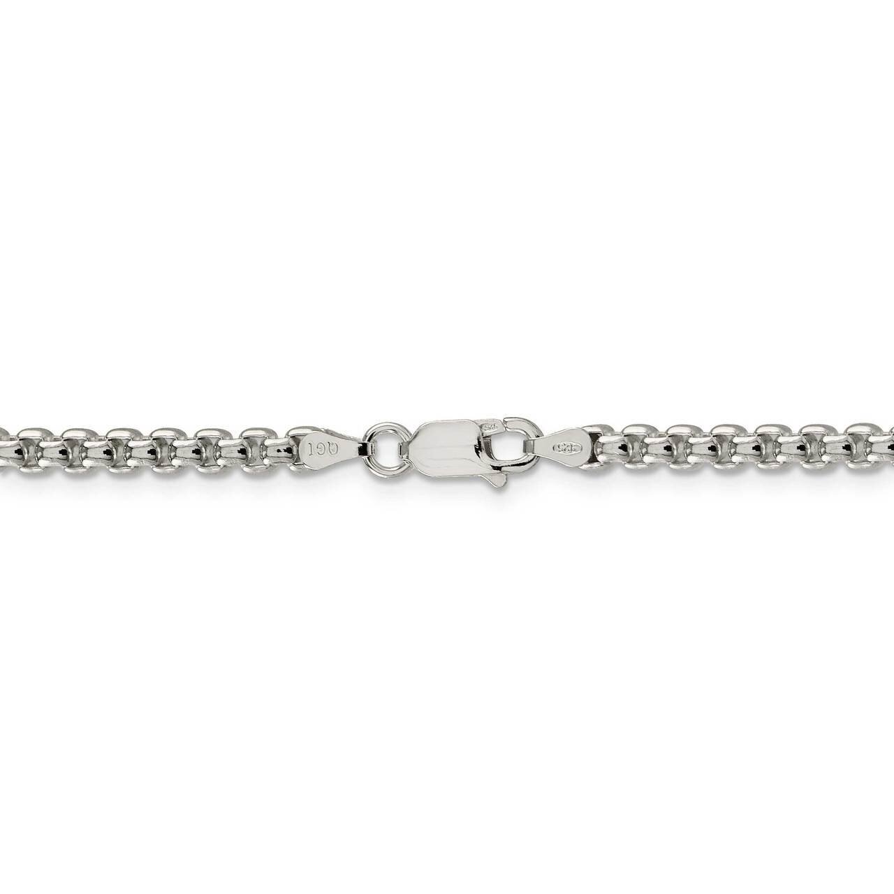 36 Inch 3.6mm Round Box Chain Sterling Silver QFC16-36, MPN: QFC16-36, 886774034218