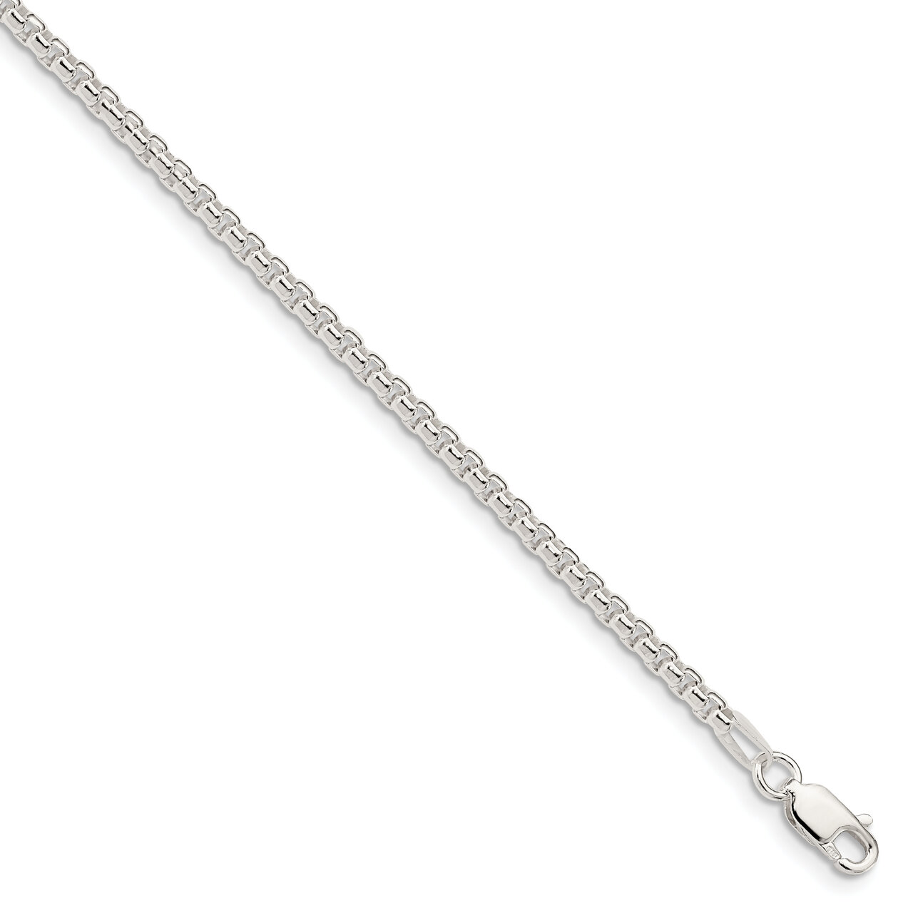 18 Inch 2.6mm Round Box Chain Sterling Silver QFC214-18