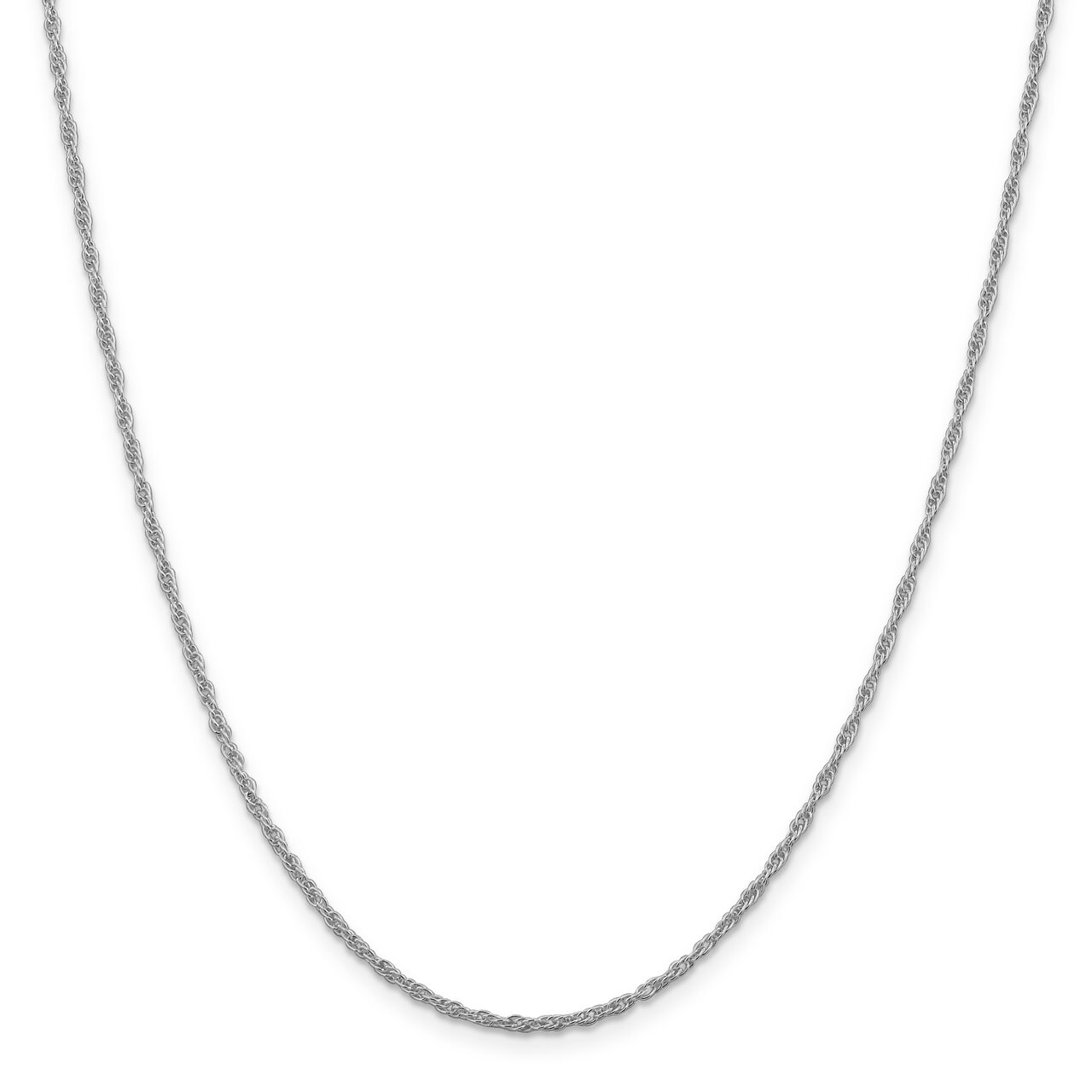 16 Inch Rhodium-plated 2.0mm Loose Rope Chain Sterling Silver QFC46R-16