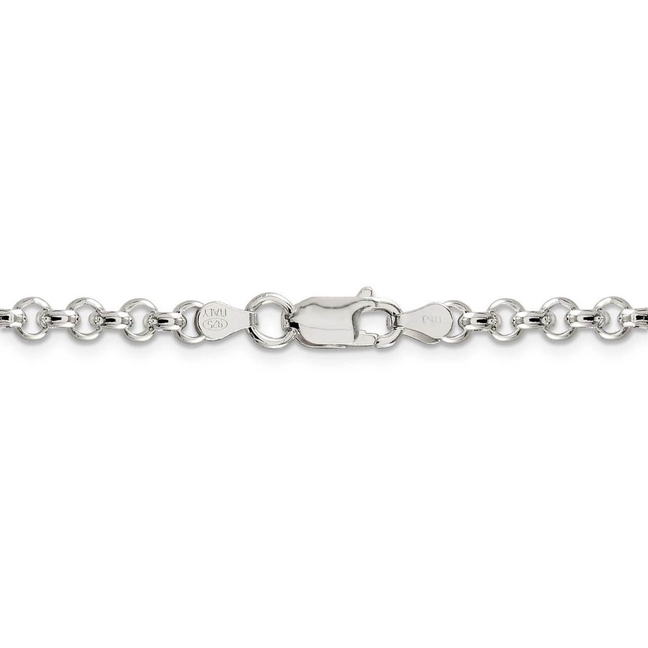 36 Inch 4.75mm Half Round Rolo Chain Sterling Silver QFC76-36, MPN: QFC76-36, 883957933580