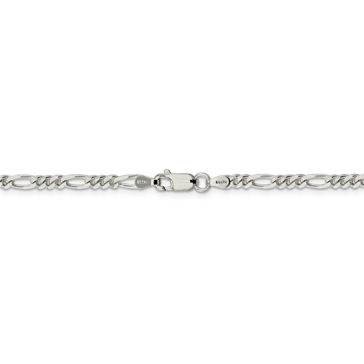 36 Inch 3.5mm Figaro Chain Sterling Silver QFG100-36, MPN: QFG100-36, 886774049120