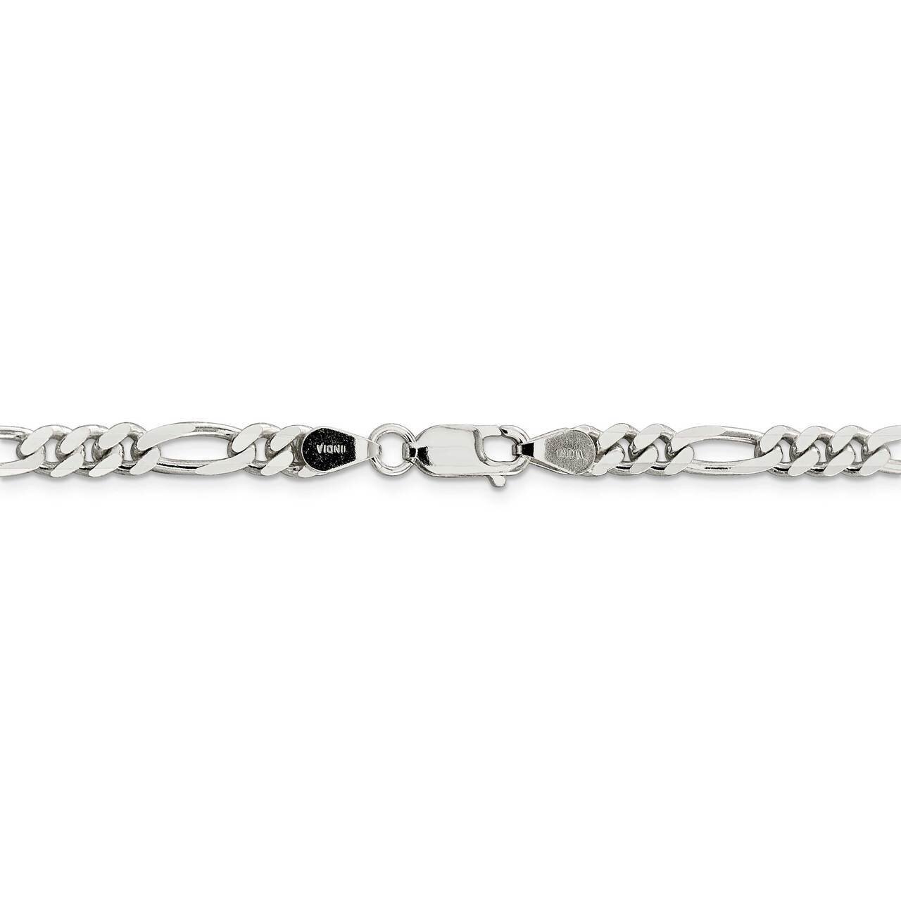 36 Inch 5.5mm Figaro Chain Sterling Silver QFG150-36