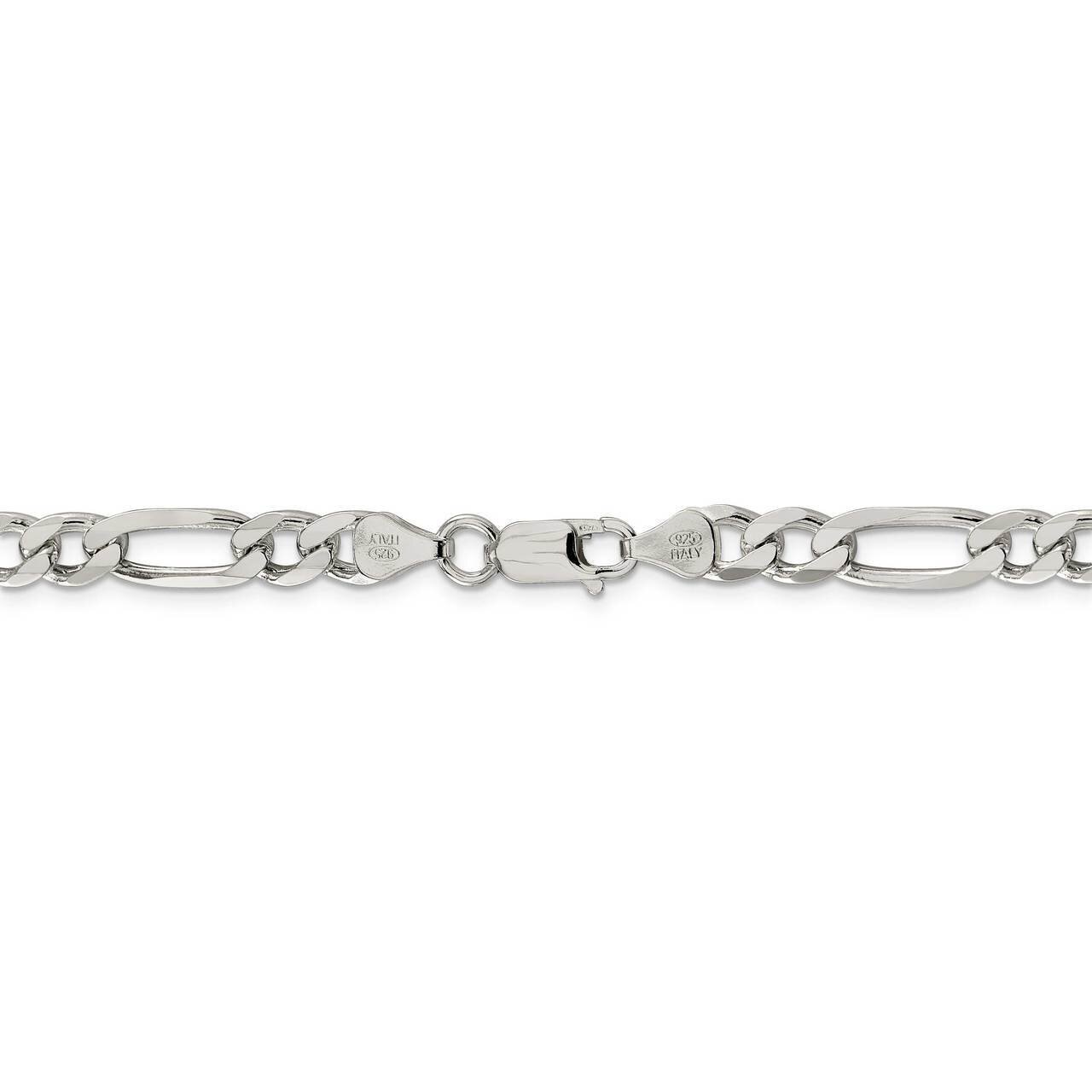 36 Inch 6.75mm Figaro Chain Sterling Silver QFG180-36, MPN: QFG180-36, 883957933689