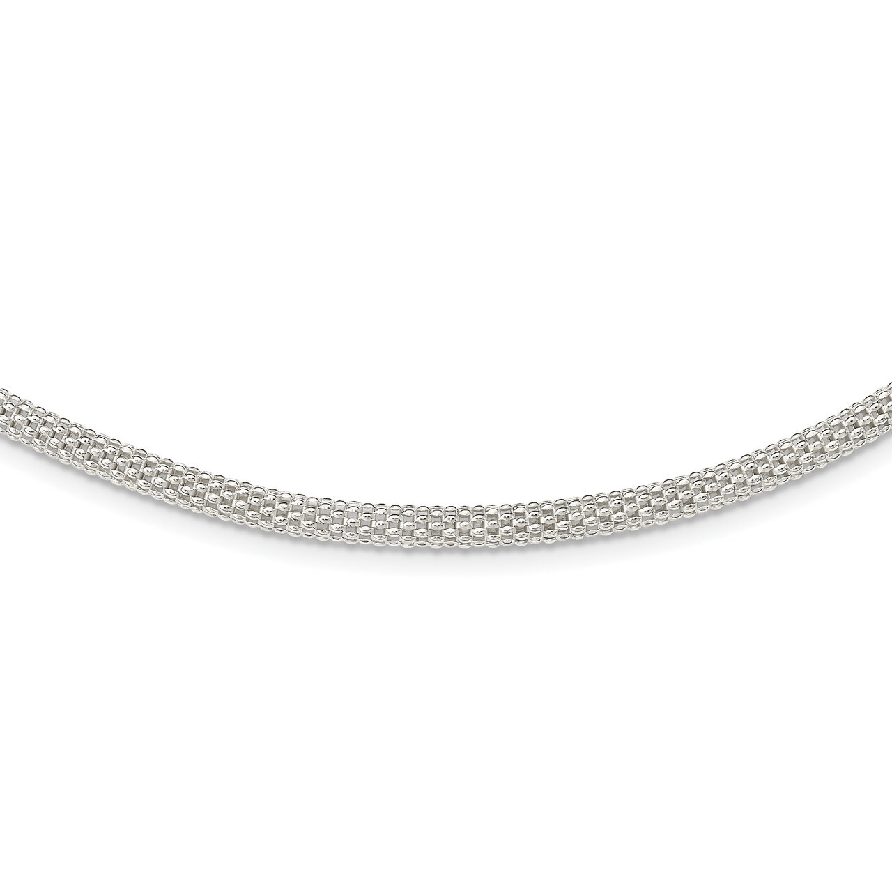 18 Inch 4.5mm Corona Chain Necklace Sterling Silver QG5372-18