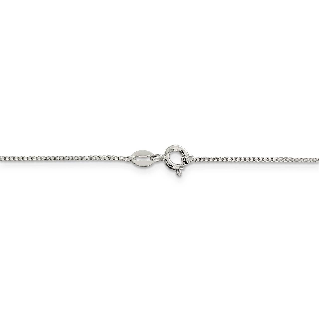22 Inch 1mm Round Box Chain Sterling Silver QHX019-22
