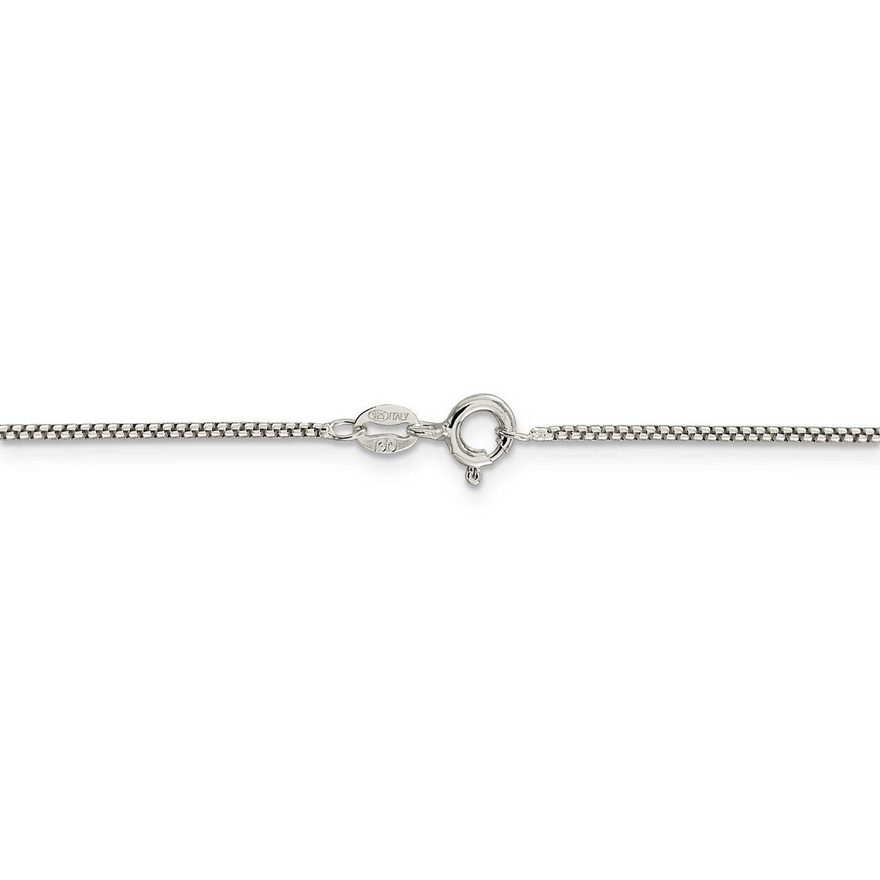 22 Inch 1.25mm Round Box Chain Sterling Silver QHX024-22